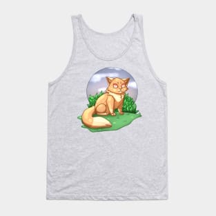 Cream cat Tank Top